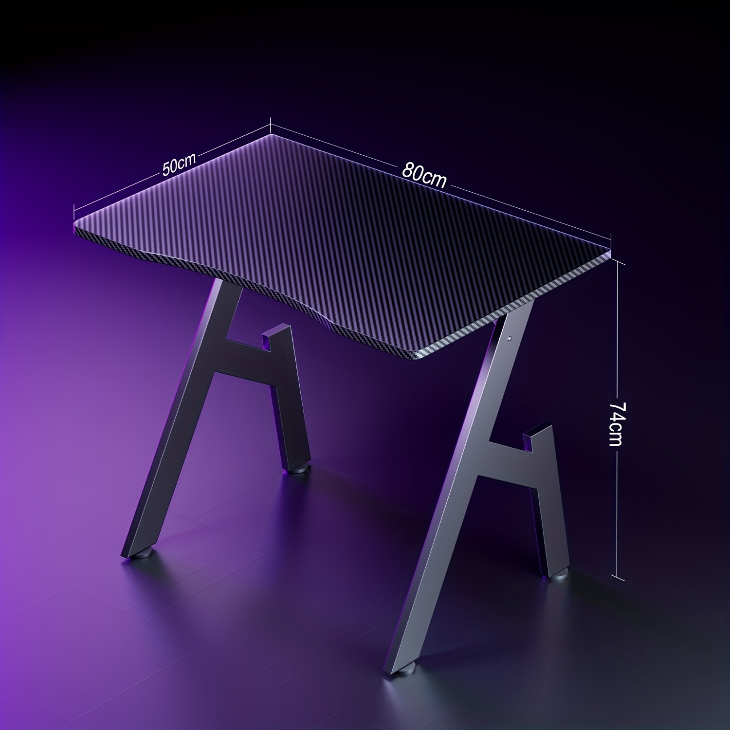 TEMU FRODROVIA Bureau de Jeu 40 pouces avec Surface en Fibre de Carbone - Table de Jeu Ergonomique pour Ordinateur, Poste de Travail PC, Bureau à