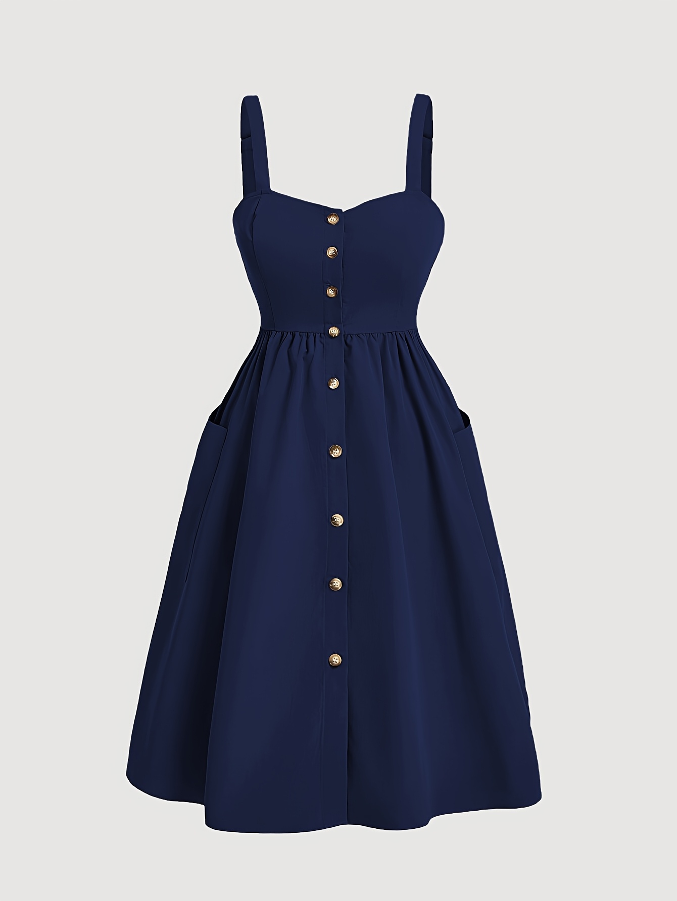 formal dress with suspender womens elegant solid color spaghetti button Size  US 6
