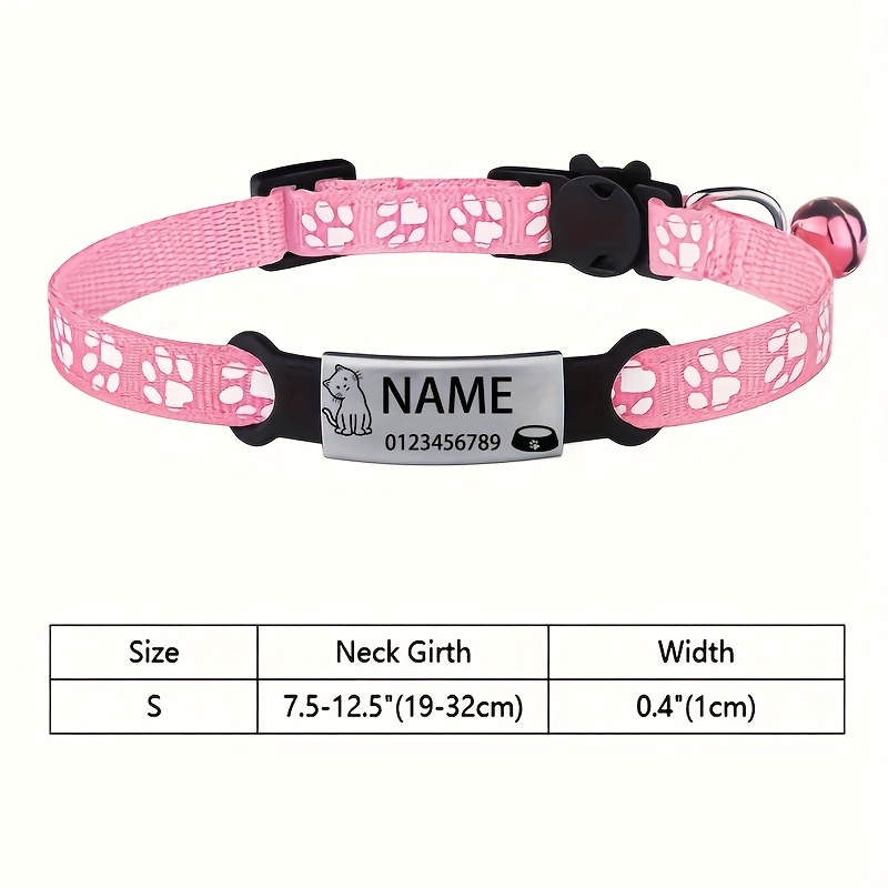 TEMU [Personalizzato] Collare per e cani con testa e , e resistente all'usura, accessorio per animali domestici, cintura di regolabile per prevenire