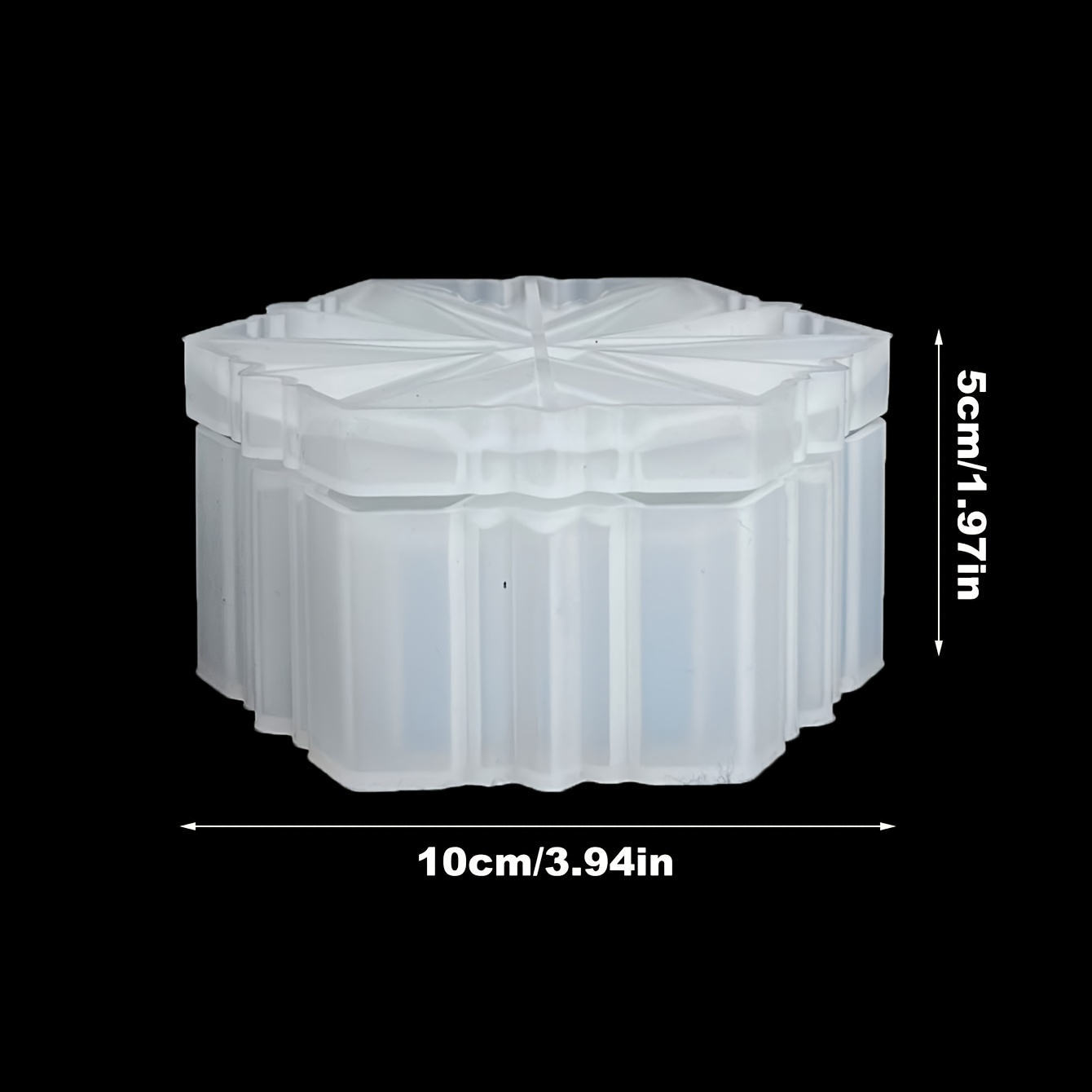 TEMU Snowflake Star Silicone Mold With Lid, Jewelry Storage Box, Candle And Plaster Mold, Crystal Epoxy Resin Casting Mold For Xmas Home Decor