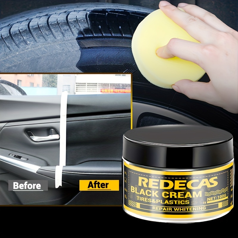 

100g Car Tire Shine & Bumper Restorer - Enhances Gloss And Brightness, Abs Material