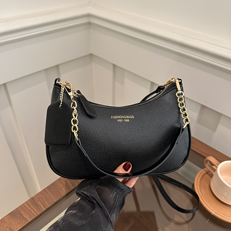 TEMU Women' Shoulder Bag Hot Selling Retro Bag 2025 New Premium Solid Color Underarm Bag Large Capacity Commuter Crossbody Women', Perfect Gift For