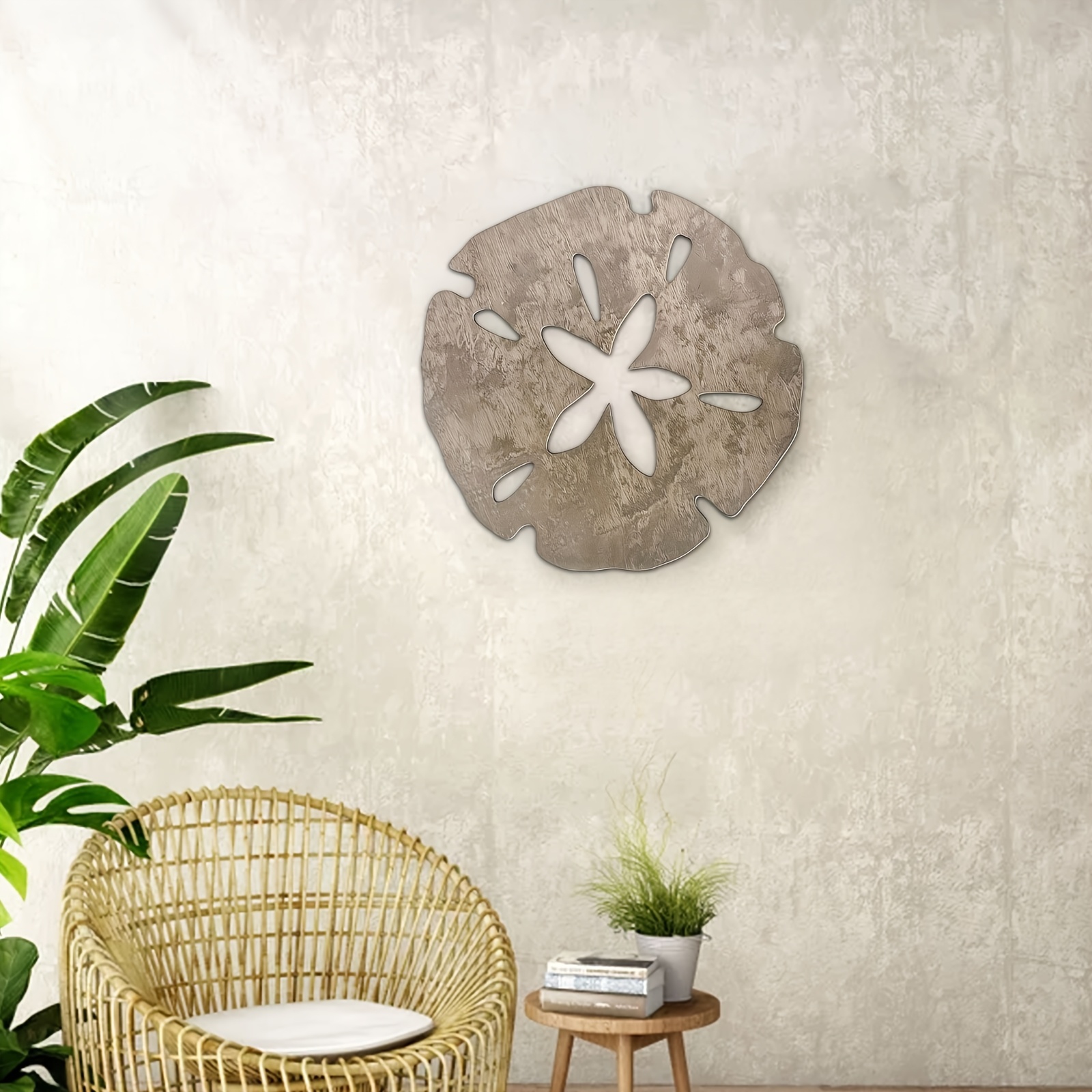 TEMU [2d Flat] 12-inch Wall Art, Self-sticking Decoration Featuring Starfish Motif, Acrylic Coastal Decor Perfect For Picnics, Celebrations & Indoor