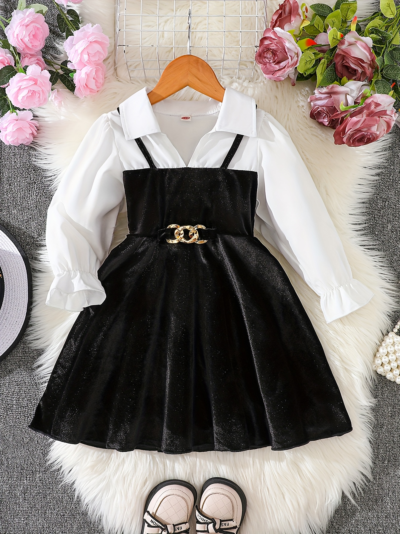 princess polly baby blue dress Collared Bow-Tie Mini Dress main image 0