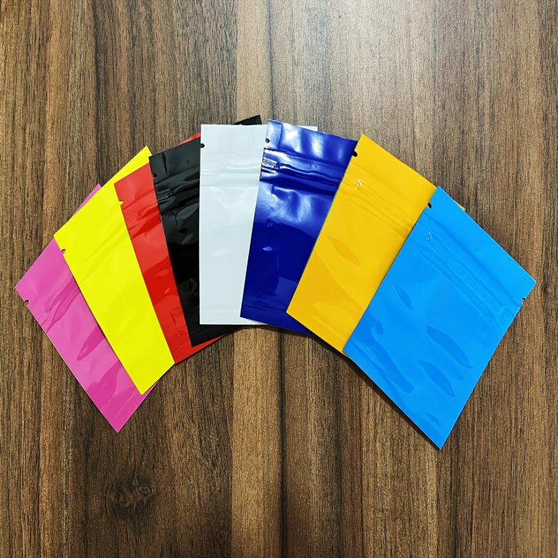 100pcs, Film Bags, Plastic Packaging Bags, Zipper Bags, Storage Bags, Reusable Sealable Zipper Bags