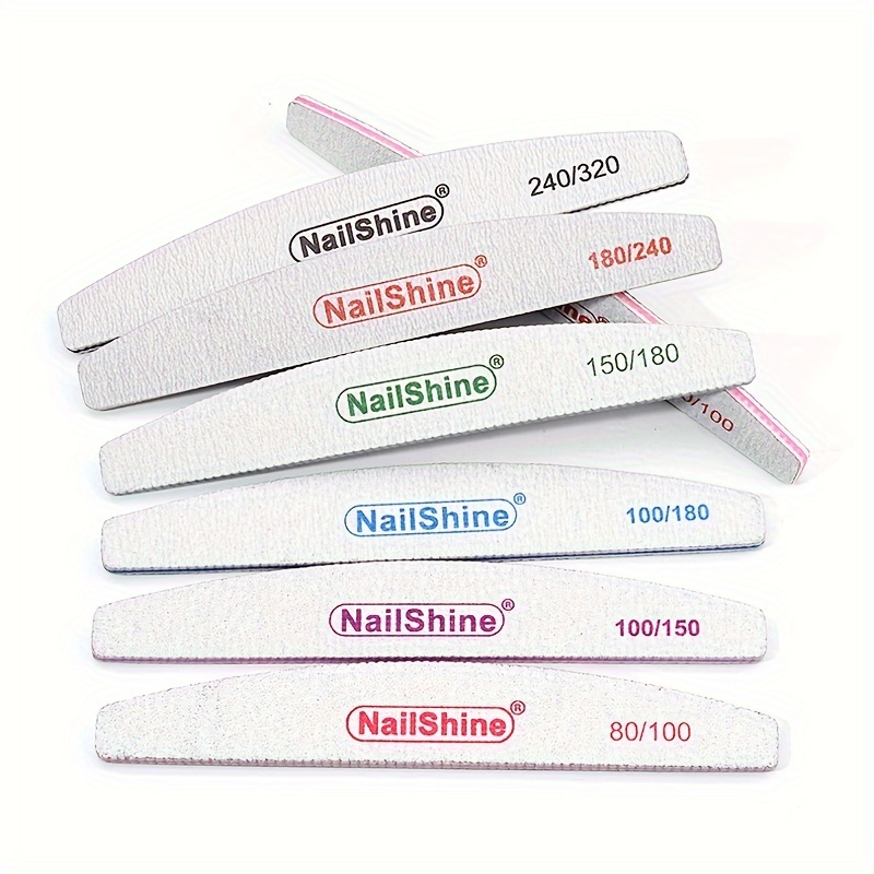 

Nailshine Professional Nail Files Set: 80/100/150/180/240/320 Grits For Smooth Nail Care