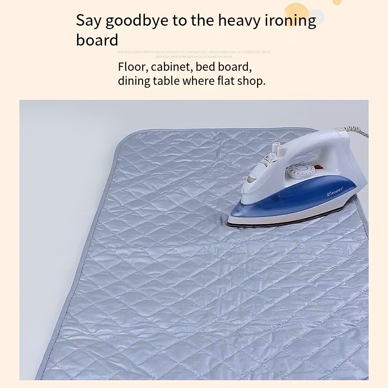 thick cotton ironing board with silvery coating foldable and portable for   hotel   and desktop ironing pad details 2