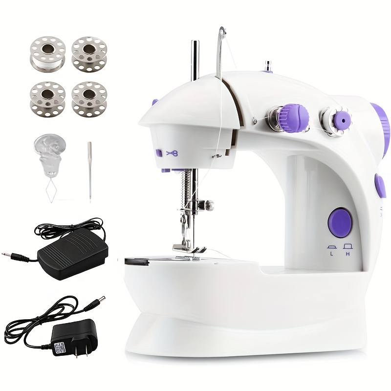 

Mini Sewing Machine, Portable Sewing Machine For Beginners Adult Kids, 2-thread 2--switches Electric Crafting Mending Machine Travel Automatic Sewing Machine