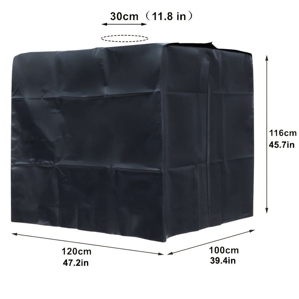 E-shop 1 Stück Multifunktionale IBC-Behälterabdeckung, 275 Gallonen, Outdoor-IBC-Behälterabdeckung mit Belüftungsöffnungen, Perfekte Passform für