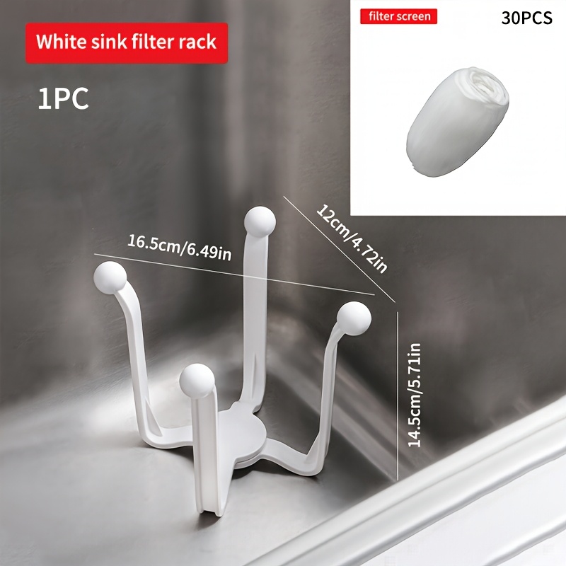 1pc Kitchen Sink Drainer Rack, Household Filter Mesh Storage Rack, Garbage Filter Strainer, Storage Colander