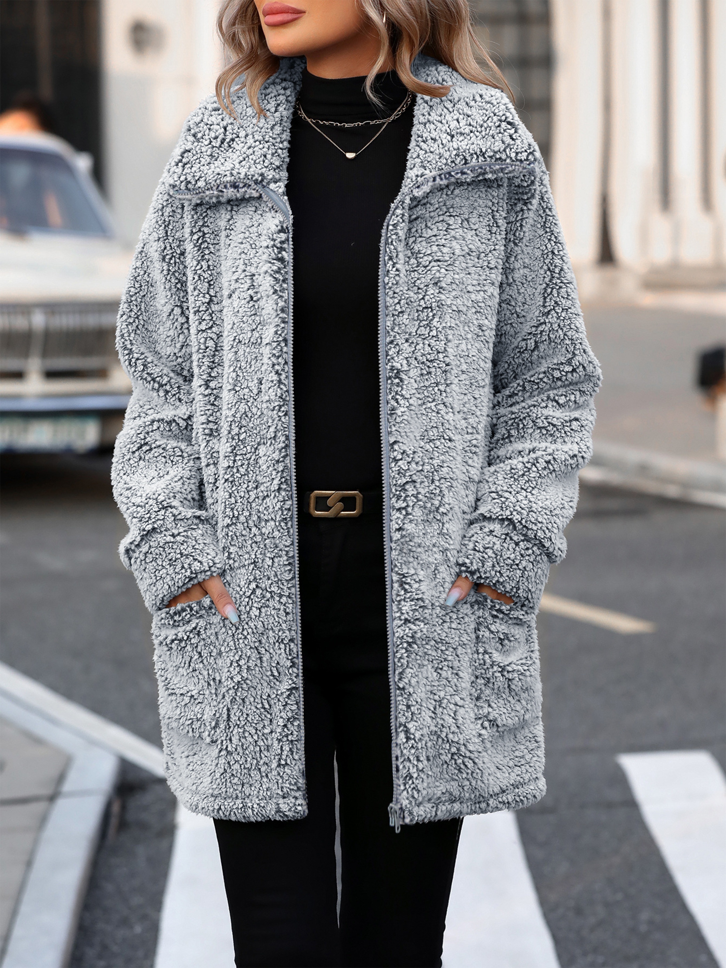 コート PLAIN FW25 TIBET FUR SHORT JACKET (CLA24102 WHITE) 305ab6bf-79e0-40d2-af26-