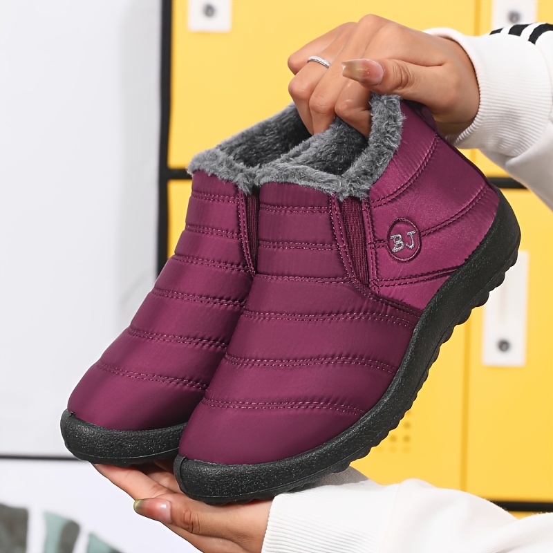 Men's Plush Lined Winter Boots, Cozy Daily Walking Shoes