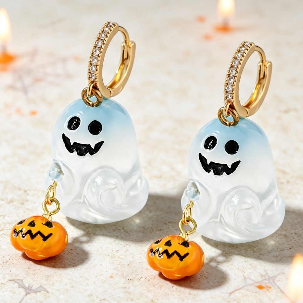 Women's Creative Halloween Pumpkin Pendant Earrings, Gothic Style