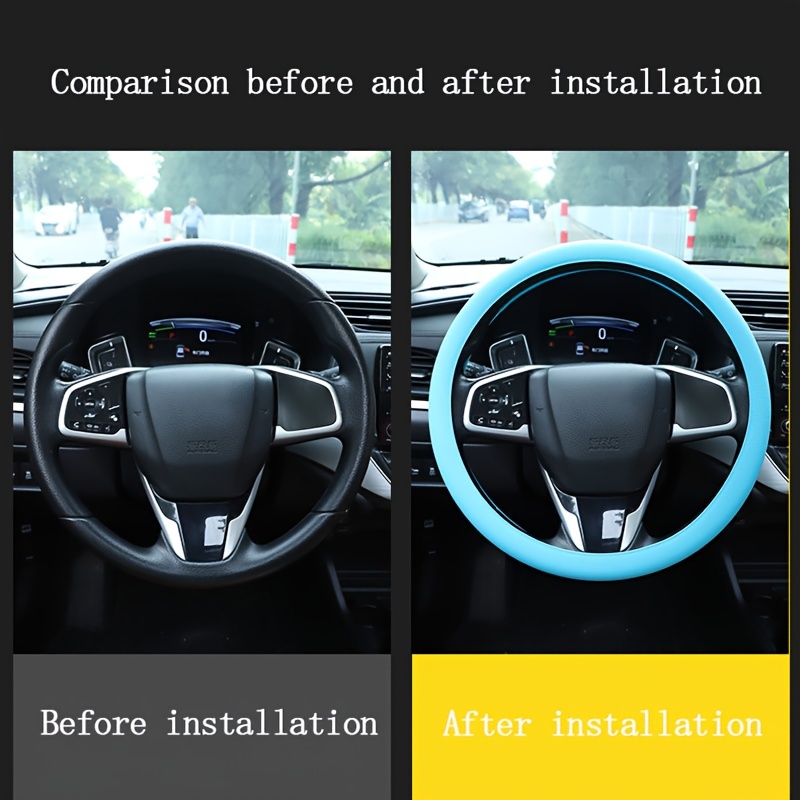 1pc Ultra-thin Anti-slip Car Steering Wheel Protective Cover, Silicone Steering Wheel Cover, Universal Steering Wheel Cover, Car Steering Wheel Protective Cover
