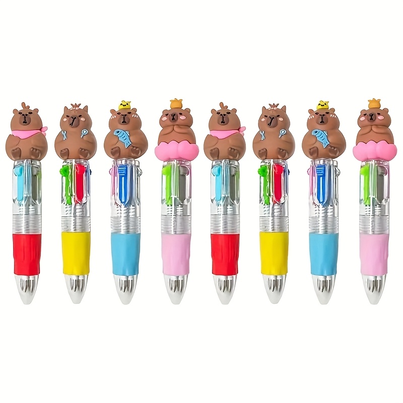 30pcs multi color round capybara retractable ballpoint pen   color pen portable for learning and office   reward ideal gift for   Product details 2