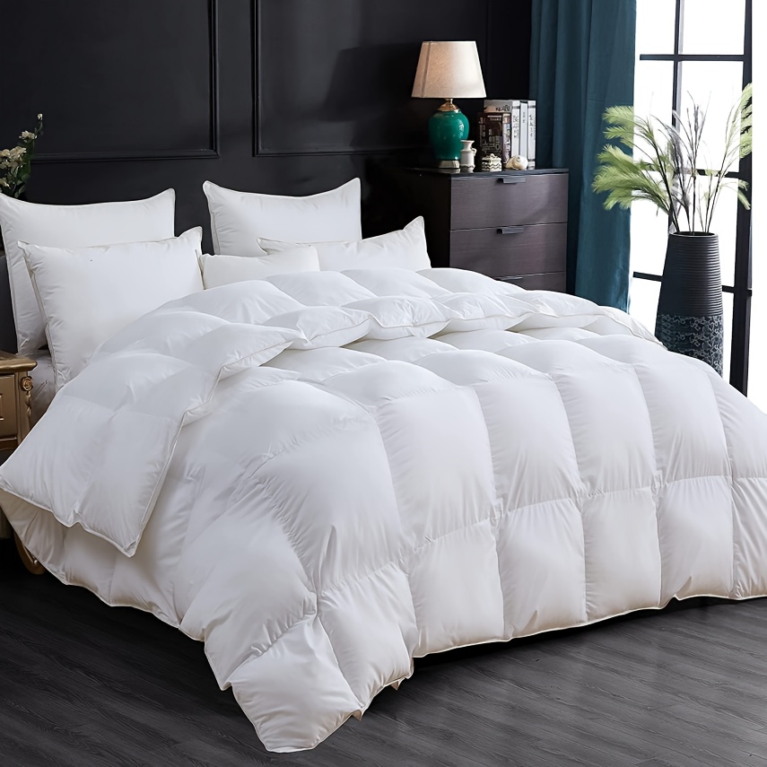 TEMU 1pc Luxury Duvet Insert , Breathable, And Warm Machine Washable Suitable For Ideal For Bedrooms, Hotels, And Guest Rooms, Random Color