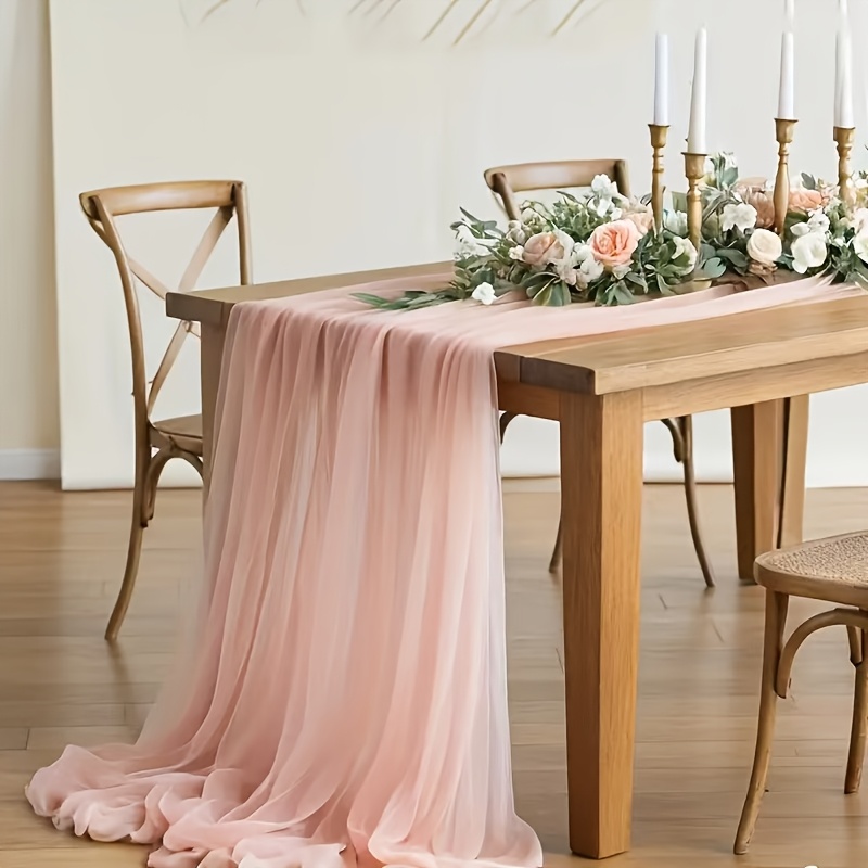 160 cm breit, hochzeitsdekoration, sommerdekoration, gartendeko für draußen, außendekoration, 3 meter pro stück, einfarbige mesh-tischdecke für restaurants zum valentinstag,   für verschiedene partydekorationen vielfältige verwendungszwecke