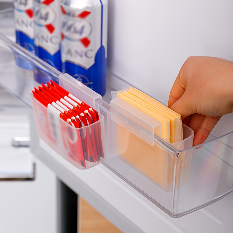 2pcs Multi-functional Refrigerator Storage Box, Hanging Organizer For Spices, , Sauces & More – Kitchen Accessories & Fridge Organizers