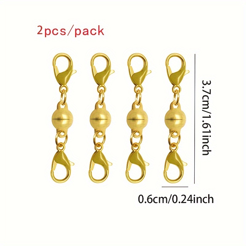 5pcs magnetic jewelry clasps strong magnetic necklace clasp closures lobster clasps bracelet converter chain extender for jewelry making