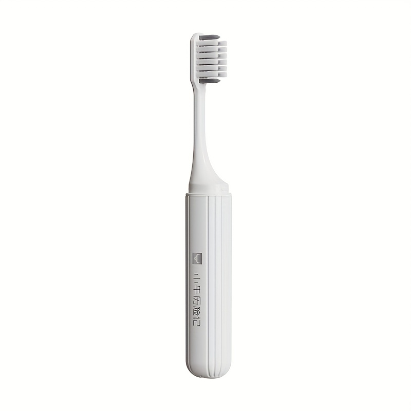 Portable Travel Toothbrush For Adults, Dental Cleaning With Case, Detachable Bristles, Design, Compact Storage, Manual Oral Care Brush For Business And Home Use, Black & White