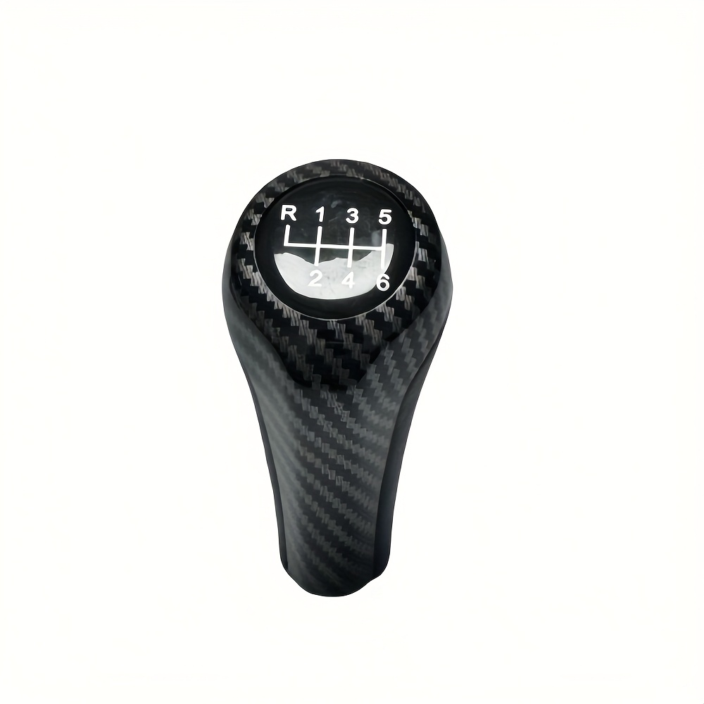 TEMU 1pc 5 Speed/ 6 Shift Knob For 1 3 5 E46 E53 E60 E61 E63 E81 E82 E83 E87 E90 E91 E92 X1 X3 / Matte/ Carbon