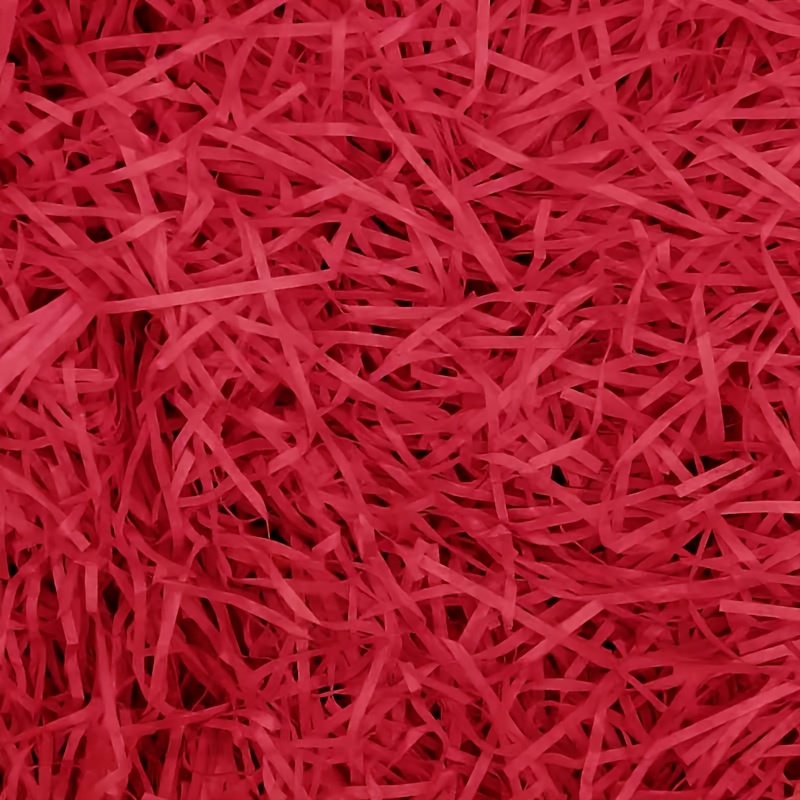 

A Pack Of 10g Of Shredded Raffia Grass Gift Filler In Red And Yellow, With Confetti And Crinkled Paper Packaging - Suitable For Birthdays, Weddings, Bridesmaid Gifts, Box Filling, And Wrapping.