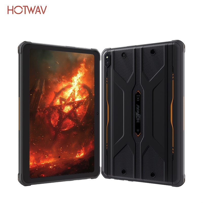 Image of Hotwav R10 Pro Rugged Tablet 20gb(8+12 Expansion) + 256gb/tf 1tb(expansion), 14 , 10.1 Inch Hd+ , 10800mah Battery*no Charger, 5mp Front Camera + 13mp Rear Camera, -core/ 4g/wlan 5//gps/otg, Orange
