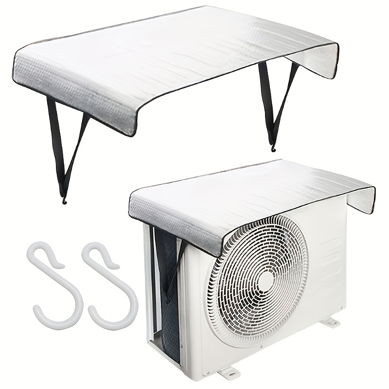 outdoor air conditioner dust cover with window deflector and sunshade double layer energy saving breathable design   universal for home use