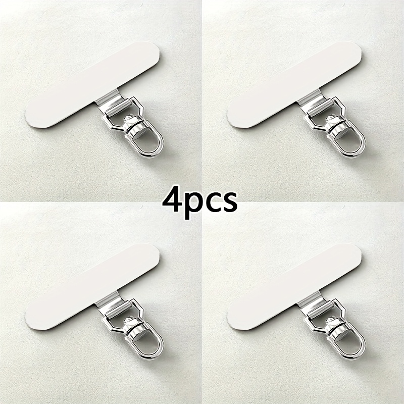 TEMU Set Of 4 360-degree Rotating Stainless Steel Phone Lanyard Connectors, Featuring Metal Clips That Won't Your Device, A Secure Wrist Strap