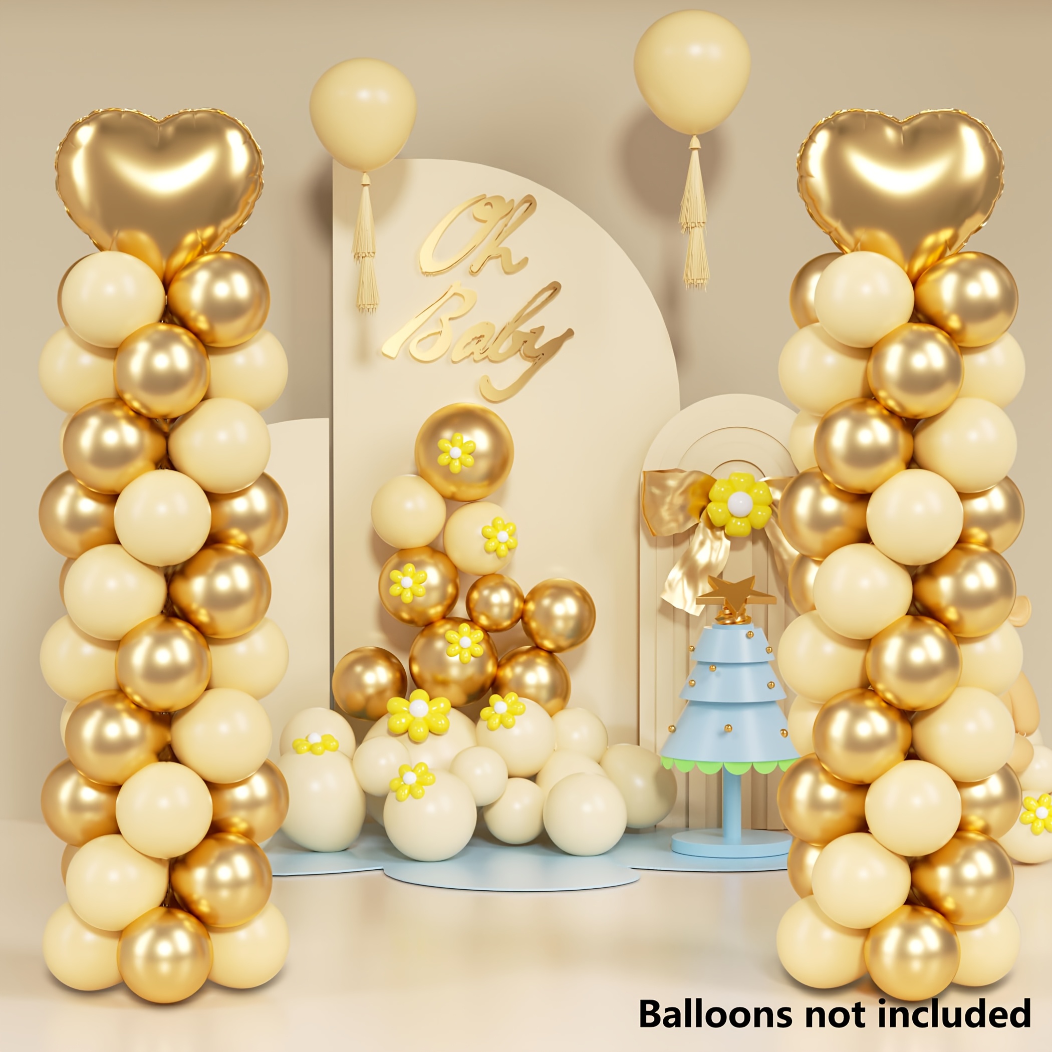 PILIN Herbruikbare ballonboog kit - gratis aanpassing grootte boog ideaal voor verjaardag en bruiloft decoraties