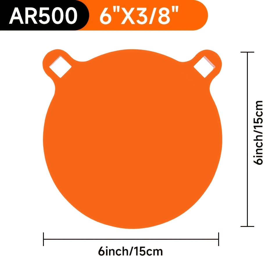 TEMU 1 Stalen Schietdoel, 3/8 inch Schietdoel Bronzen Combinatie - Perfecte Keuze voor Schietoefeningen - Neon Oranje