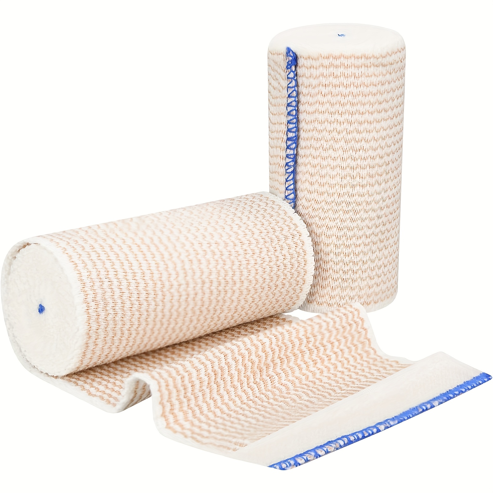 2 Pack 4" Premium Elastic Bandage Wrap, Reusable Hook And Loop Compression Wrap Bandage For Knees, Ankles, Wrists, Legs