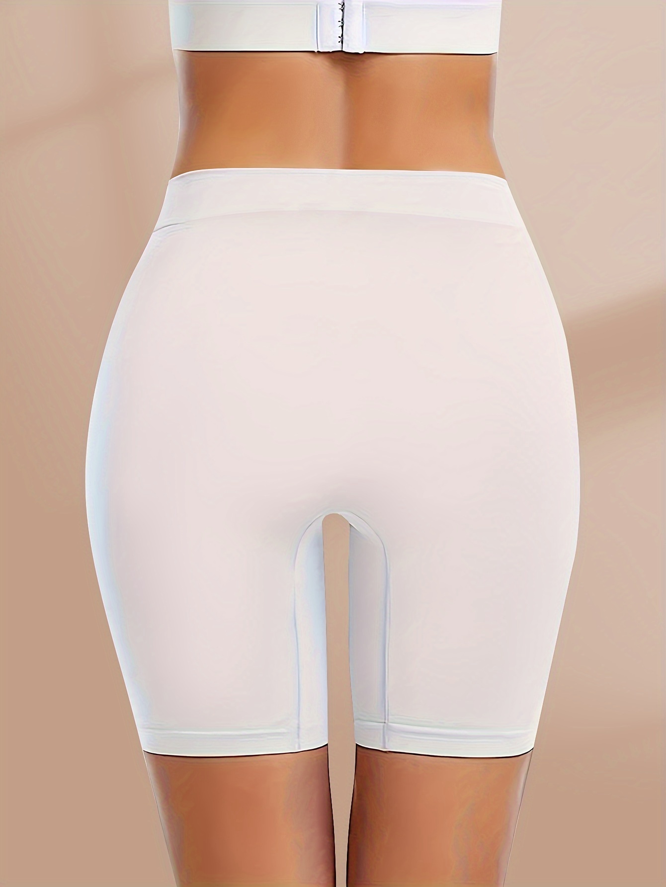 Women's High-Waisted Seamless No-See-Through Underwear - Breathable Quick-Dry Anti-Rolling Comfort, Soft Stretch Fabric, Solid Color, Hand Wash Only, High Waisted Underwear