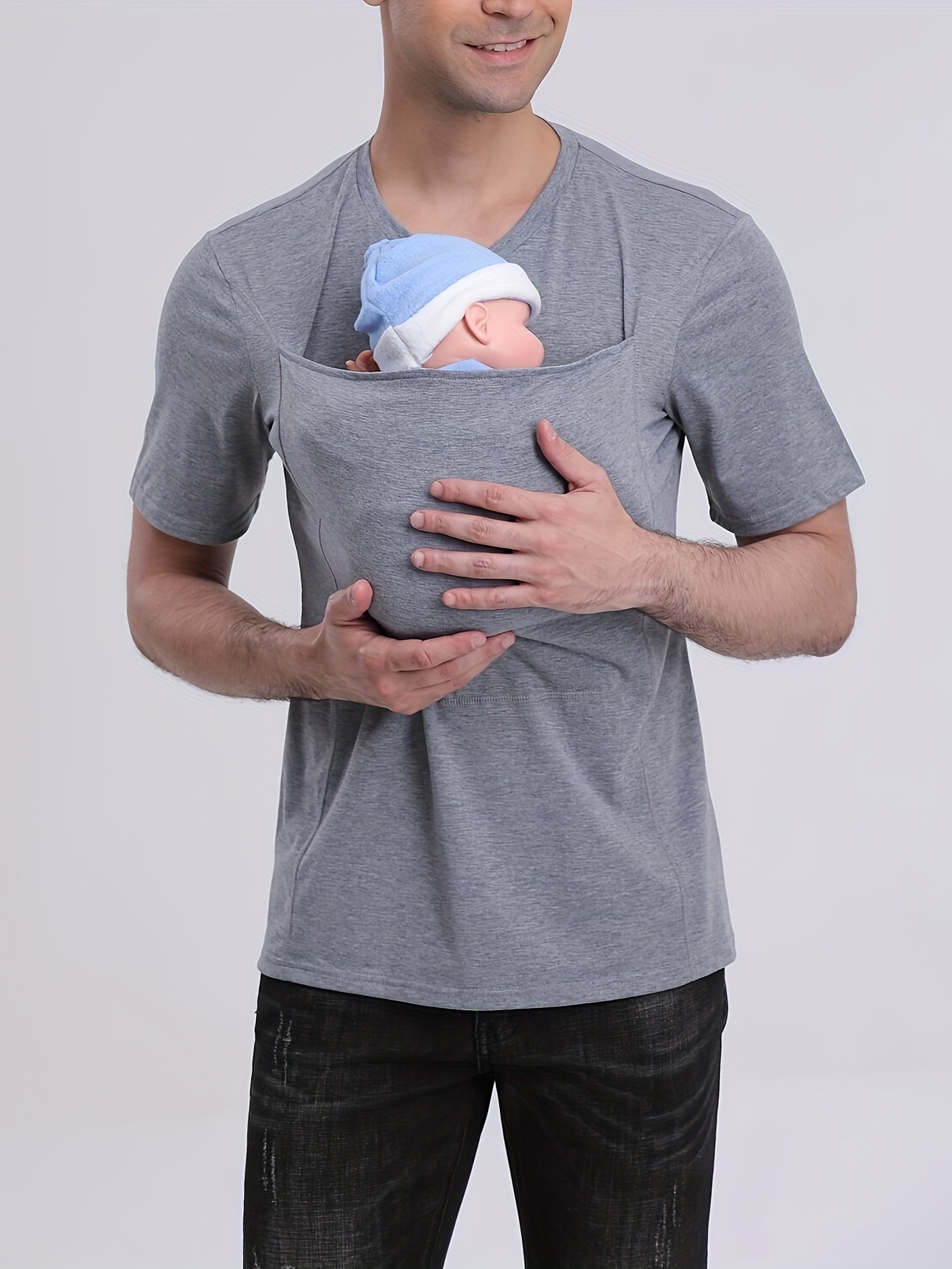 Baby Shirt Kangaroo Pouch Shirt For Dad Kangaroo Pouch Shirt Men&