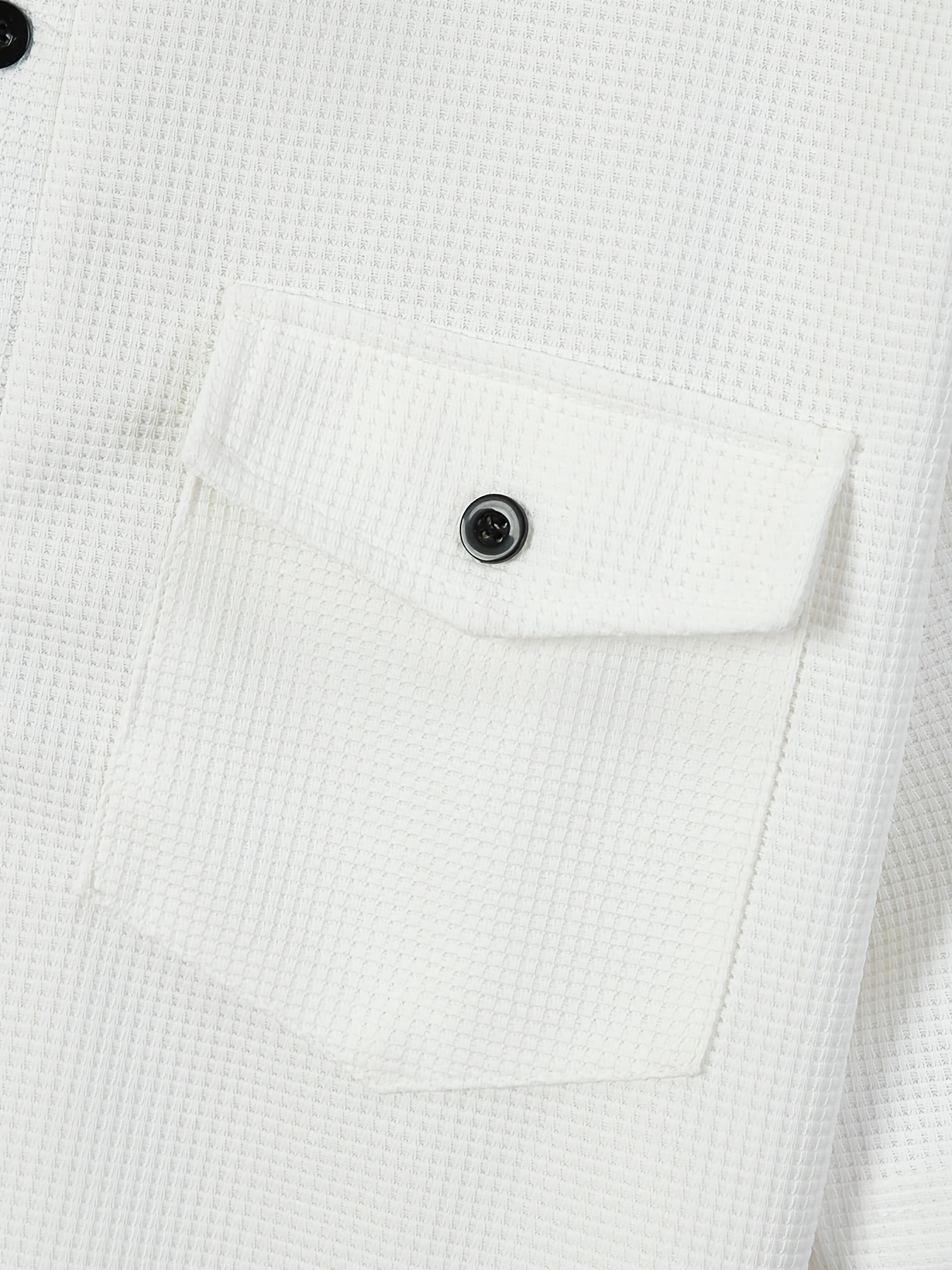 Men's 2pcs Set, Solid Color Minimalist Black Button-Up Short Sleeve Shirt with Two Pockets and Collar + Drawstring Waist Pants, Men's Spring/Summer Casual Vacation Daily Wear