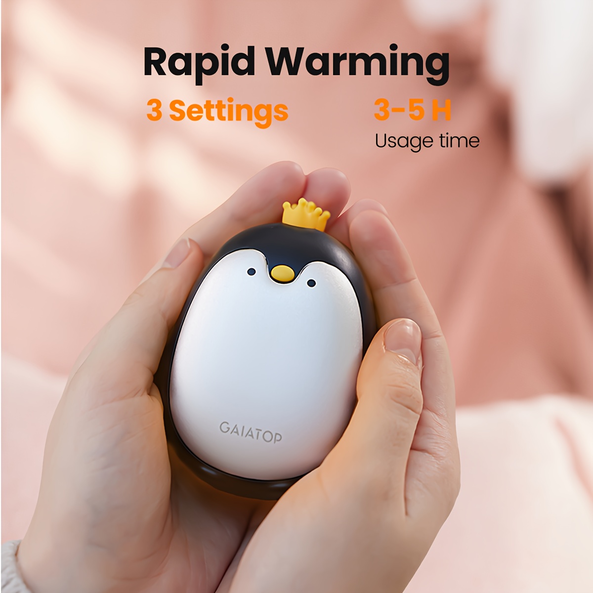 

2- Gaiatop Rechargeable Warmers, Portable Usb Heated Hot , 2w Heater 3600mah Battery, Inefficient, Plastic, For , Christmas