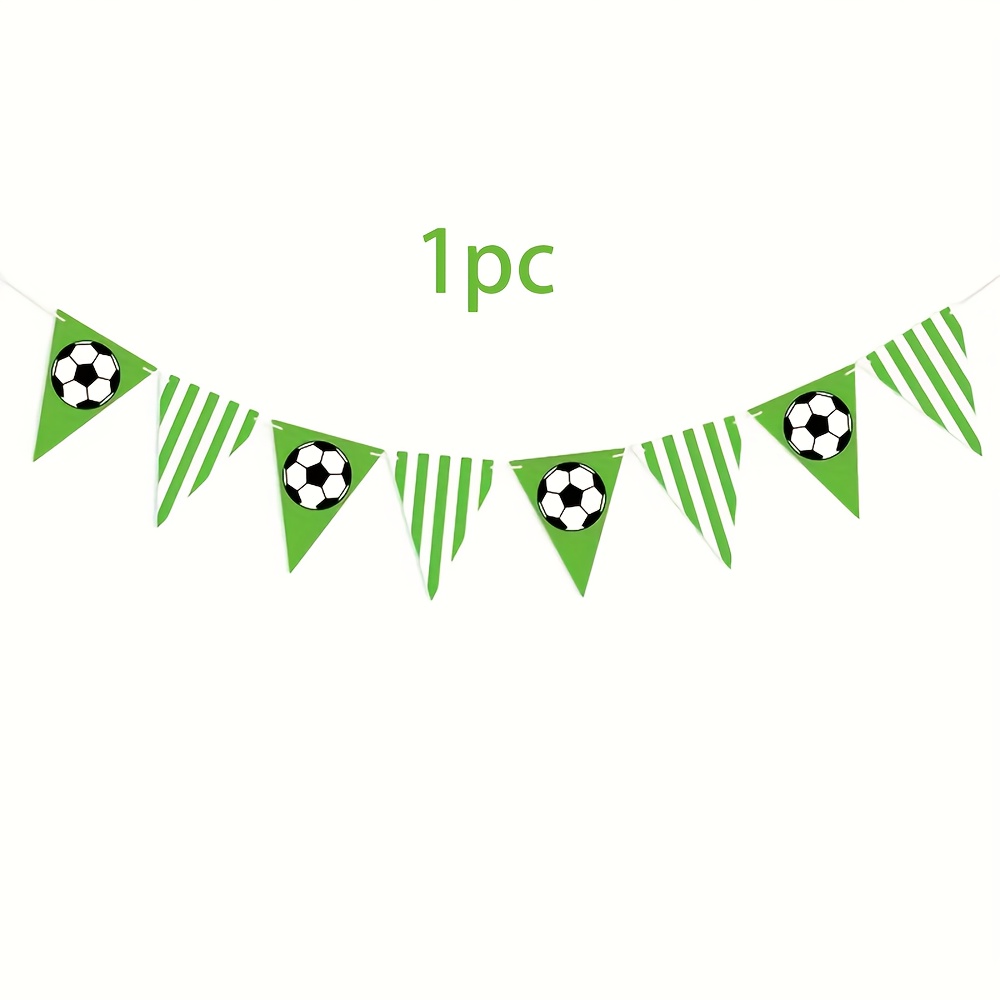4 Fußball-Banner Set: Party-Dekoration Mit Dreieck-Flaggen & Rugger-Bannern – Perfekt Für Sport-Partys, Geburtstage & Events