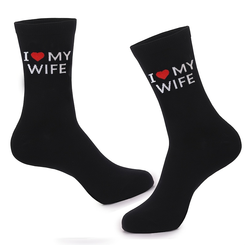 TEMU A Pair Of Super Adorable "" Socks, Wear For Your Wife , To Outfits, Suitable For Men And Women As A Gift For Your Husband, Couple Socks, Socks