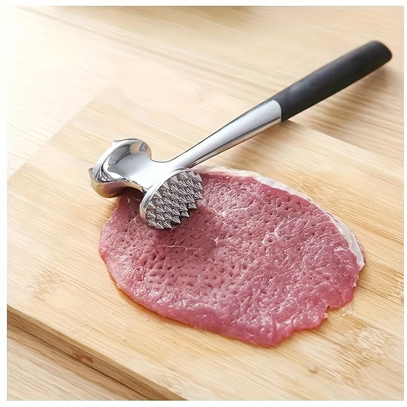 

1 Heavy Duty Tenderizing Hammer - Double Sided Stainless Steel Design Softens Meat With Ease - Perfect For Juicy Steaks And Home Kitchens, Makes It Easy To A Delicious Meal!