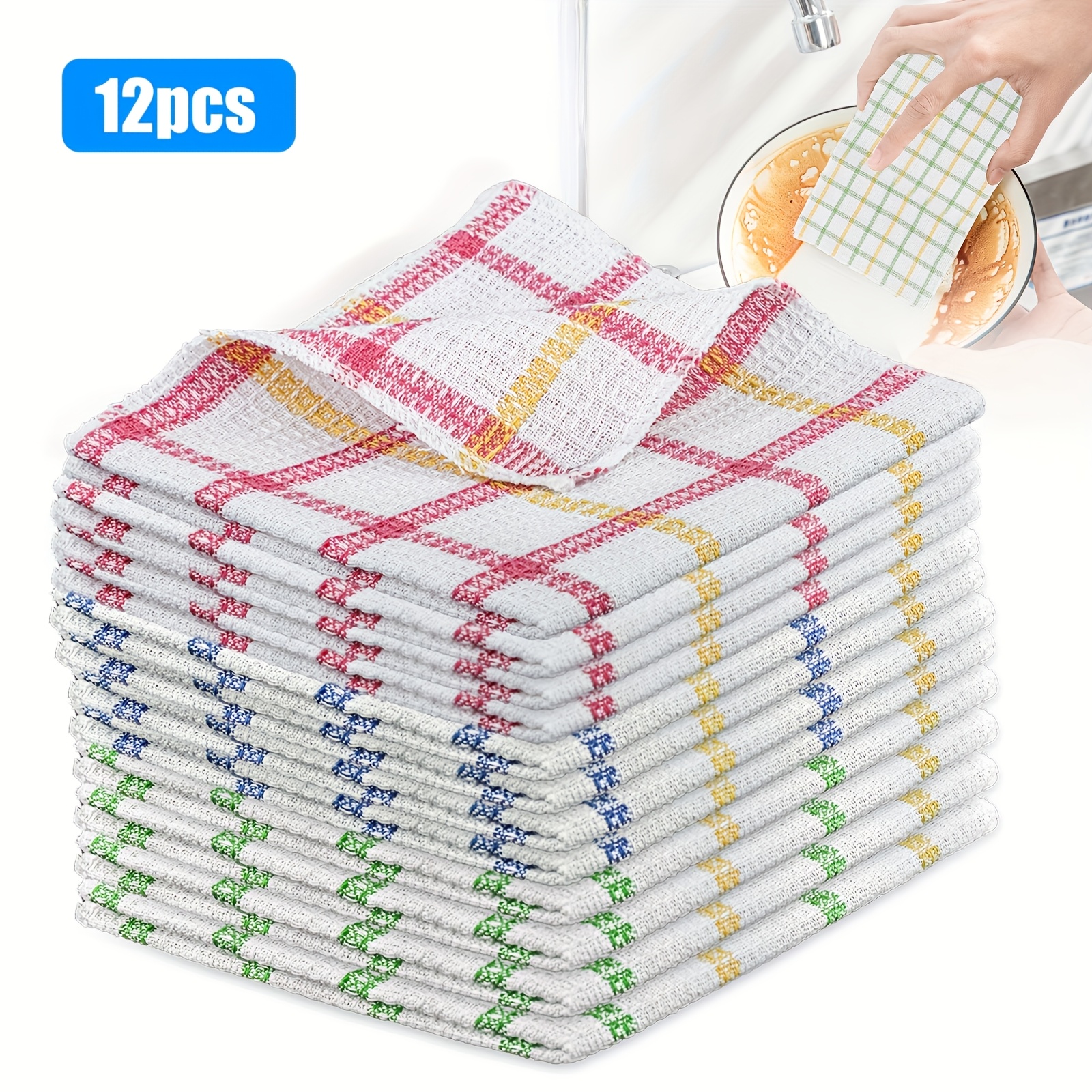 

Multiple Kitchen Cloths, Soft And Absorbent Dishwashing Towels, Household Car And Garden Cleaning Tools, Reusable And , 35cm/13 Inch Essential For Christmas