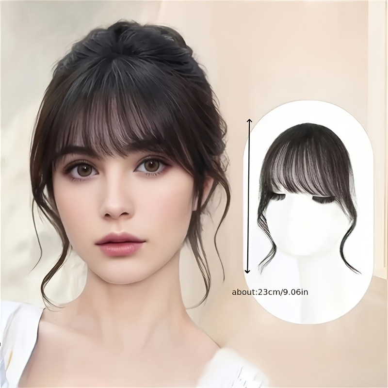womens curly wave bangs clip in hairpiece high temperature fiber   natural   for music festivals christmas parties details 3