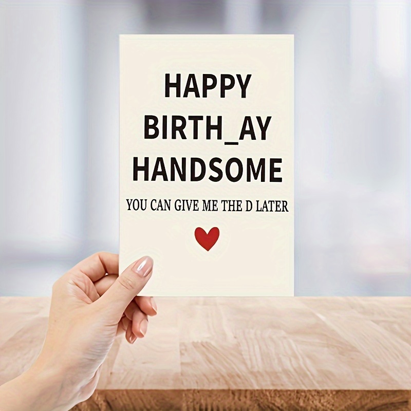 1pc Funny Valentine's Day, Birthday, Anniversary Greeting Card For Men ...