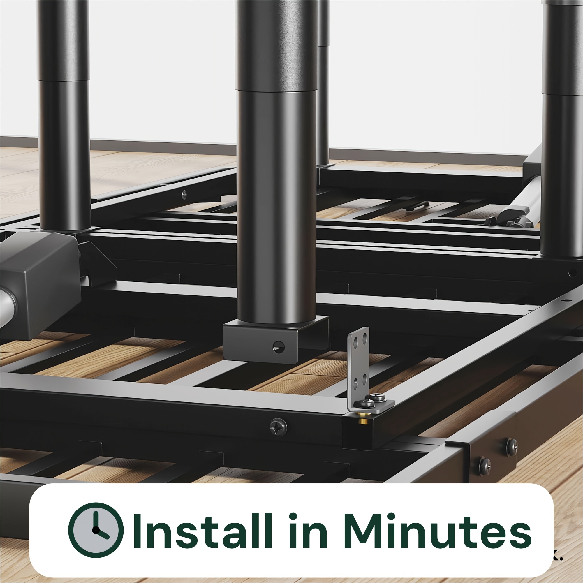 UTTU Electric Bed Frame with Wireless Remote Control - Heavy-Duty Adjustable Bed with Zero Gravity, Head & Foot Lift, Quiet Motor, One-Touch Memory Presets, Global Voltage (110-240V) - Heavy-Duty Steel Frame, One-Button Operation, Modern Electric Bed for Home, Office, Guest Room - Easy Assembly, Space-Saving Design, Compatible with Single/Double Mattresses, Double Size Bed Frame, Bed Frame with Drawers, Storage Bed, King Bed with Storage, Bed