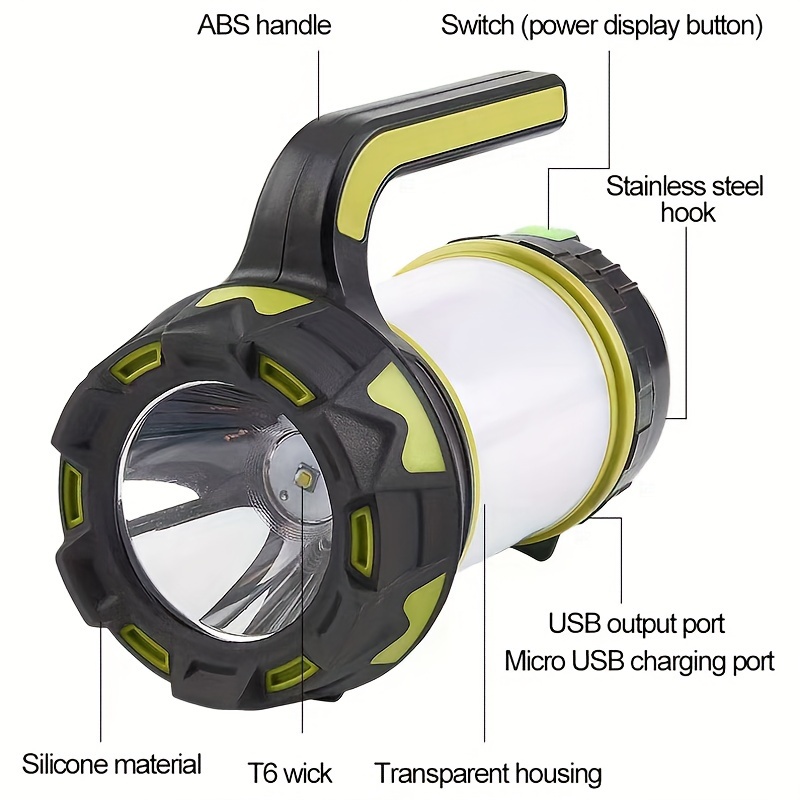 Linterna de alta potencia linterna LED recargable luz blanca con cable USB  para acampar al aire libr ANGGREK Otros