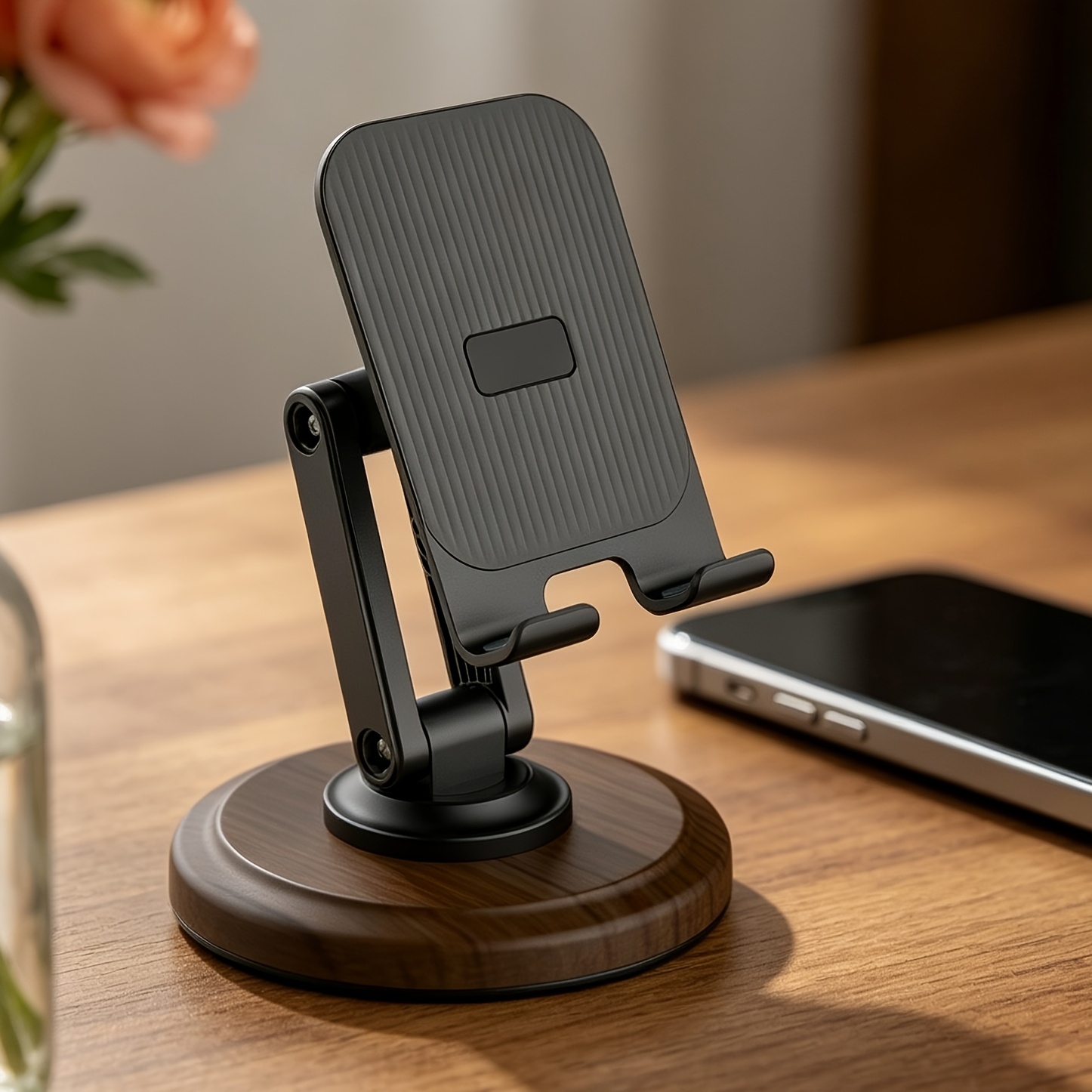 TEMU 2026 Upgraded Foldable Phone Stand, Adjustable Portable Desktop Cell Phone Holder Cradle, Multi-angle Height Adjustable For Live Streaming,