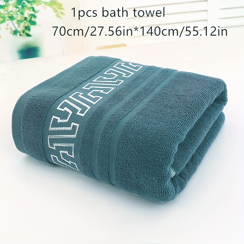 Image of 1pc 27.5-inch X 55-inch Bath Towel Made Of Cotton With 32 Strands Of Retro . Adult Pure Bath Towel For Men And Women Drying Water Absorption