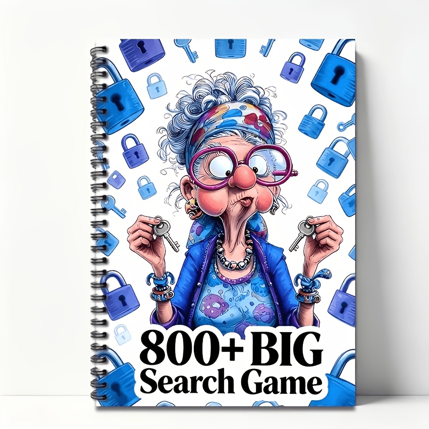 TEMU 1pc, Adult Fun Spelling Book, Large Font Layout, Contains 800+ Hilarious Content. Relaxing Brain, Enhancing Memory And Cognitive Training,
