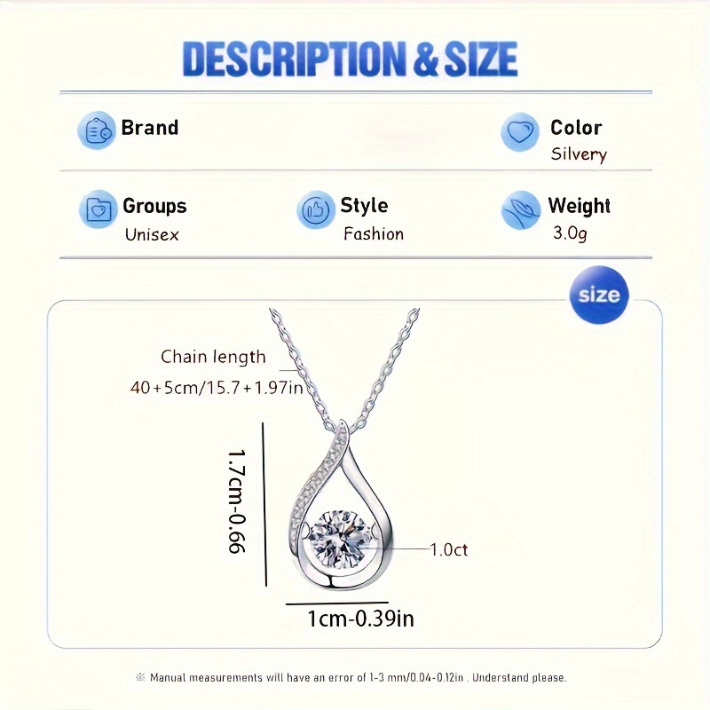  s925 silvery drop pendant for parties details 3