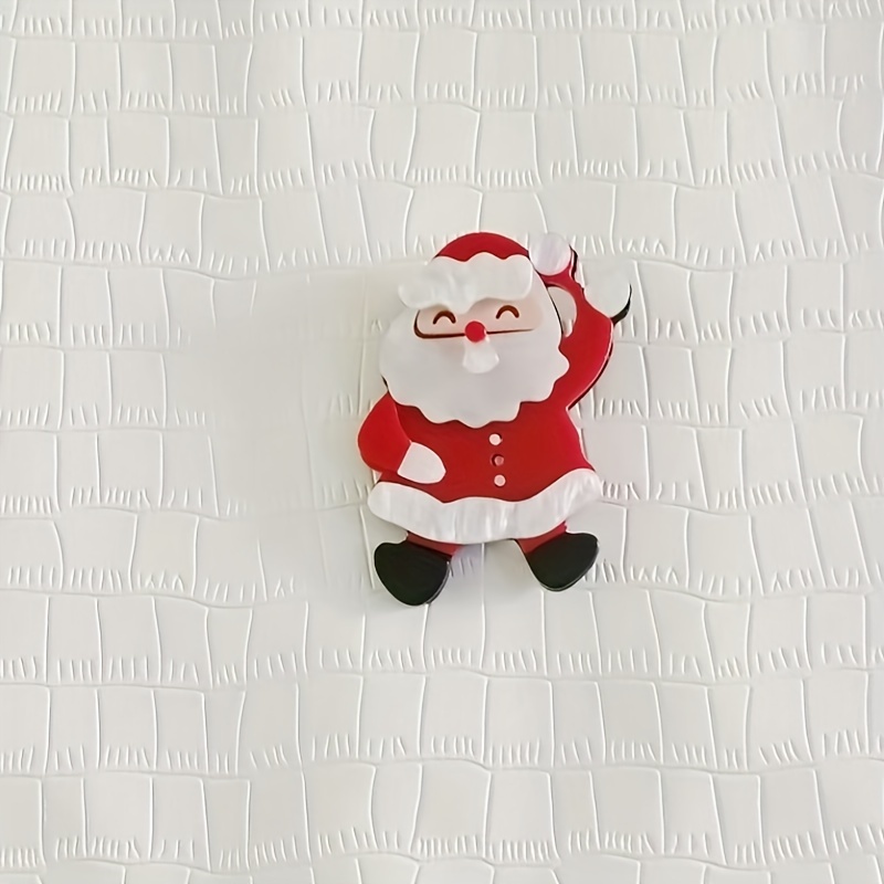 creative santa claus brooches cute acrylic novelty pins for clothing and bags minimalist style details 3