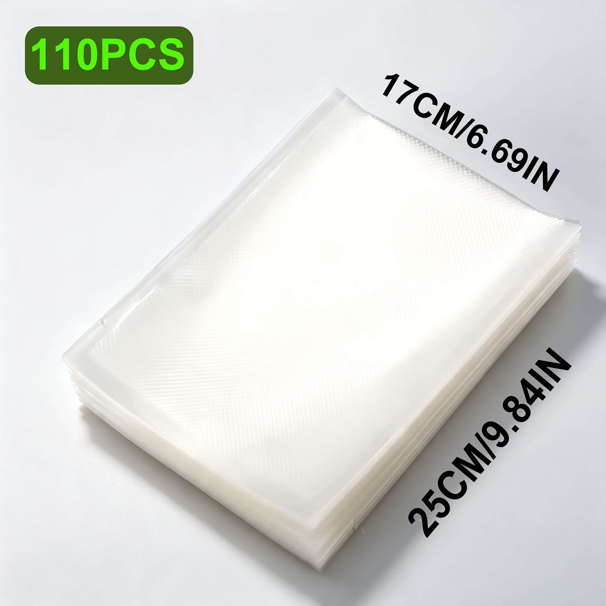 TEMU 110pcs Thickened Pe Material Vacuum Seal Bags - Mesh Packaging Bags, Compressed Plastic Sealed Bags - Moisture-proof, Insect-proof, Leak-proof,